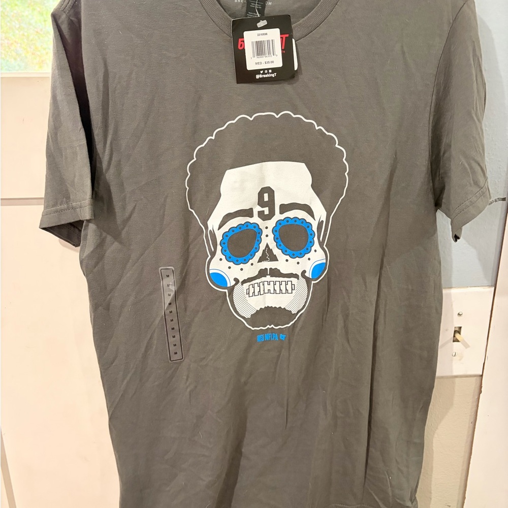 Men's Gray Skull Graphic Tee
